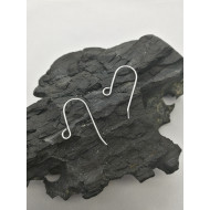 Sterling Silver French Hook Ear Wire, 23mmx0.8mm, pair