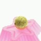 Stardust bead, round, 10mm, Gold colour