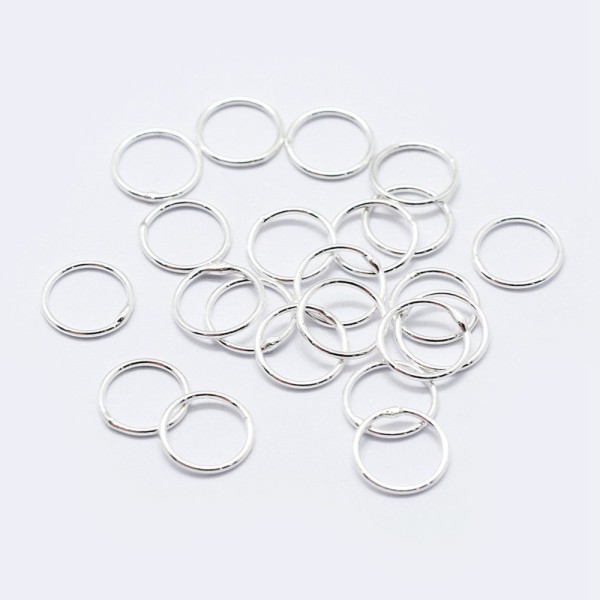 Sterling silver Jump ring 6x0.8mm, soldered closed, each