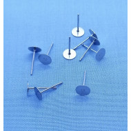 Post, 6mm Flat Pad, 304 Stainless Steel, per pair