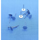 Post, 6mm Flat Pad, 304 Stainless Steel, per pair
