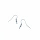 Earring hook with ball & coil, stainless steel, front loop, pair