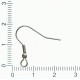 Earring hook, French Wire (with ball & coil), 304 Stainless Steel, pair