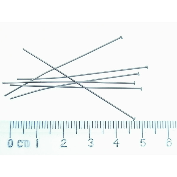 Head Pin, 2 inch (50mm), 0.6mm, stainless steel, per 50