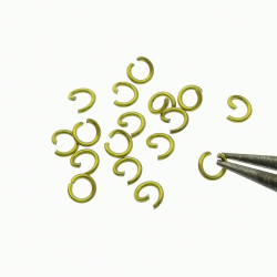 Jump rings, round, 6mm x 1.0mm, raw brass, per 100