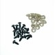 Craft Eyes, round black 8mm, per 20 pairs