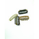 Snap clips with silicone back for Hair Extensions/wig/Dreads/Braids/Curls 28mm, cream colour, per 10