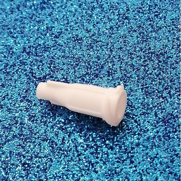 Syringe Cap, plastic cap for end of syringe, White