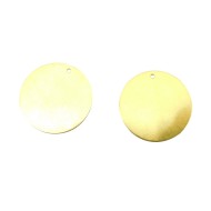35mm Flat Brass Stamping disc with one hole