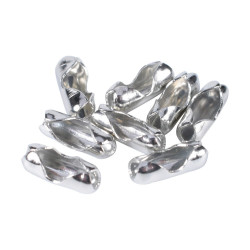 Scoop Connector for ball chain, Platinum, fits 3.2mm chain