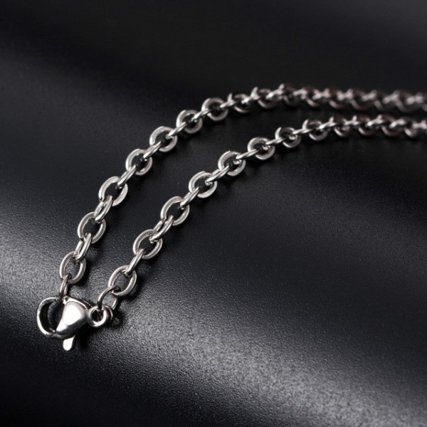 17.5 inch 304 stainless steel fine cable chain with lobster clasp