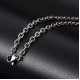 17.5 inch 304 stainless steel fine cable chain with lobster clasp