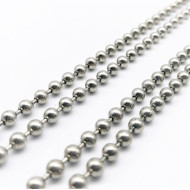3.2mm Chain by the metre, Ball Chain, Platinum