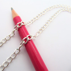 Chain by the metre, Curb chain, Silver plate