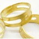 Raw Brass Ring Shank, Ring Base, adjustable, per 2
