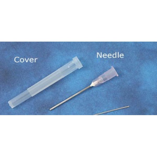 Syringe needle, blunt end, STERILE, 18 gauge