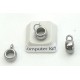 Pony bead hanger bail, 4.6mm hole, gunmetal colour