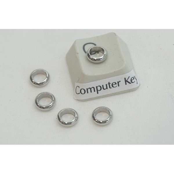Large Hole Spacer Bead, 6mm, 304 stainless steel, each