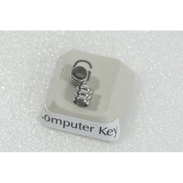 Groovy Bead, 4x4x3mm, stainless steel