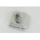 Groovy Bead, 4x4x3mm, stainless steel
