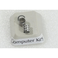 Groovy Bead, 4x4x3mm, stainless steel
