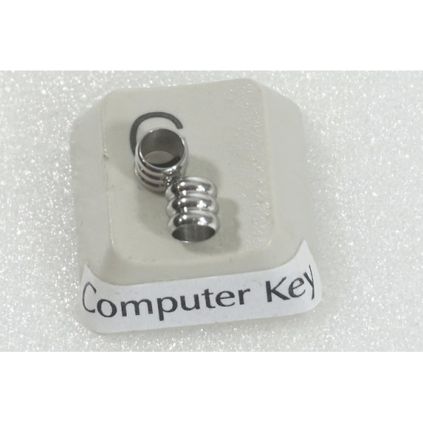 Groovy Bead, 4x4x3mm, stainless steel