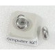 Abacus Bead, lariat bead slider with insert, 9mm, stainless steel, each