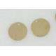 16mm Flat Brass Stamping Disc with one hole