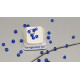 Seed Beads, Glass, 2mm, transparent blue, per 10g