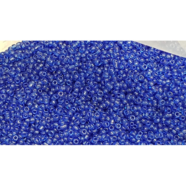 Seed Beads, Glass, 2mm, transparent blue, per 10g