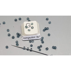 Seed Beads, Glass, 2mm, transparent bluish grey, per 10g