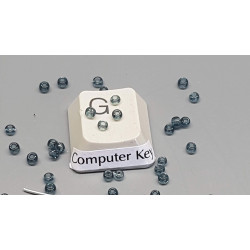 Seed Beads, Glass, 2mm, transparent bluish grey, per 10g