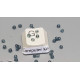 Seed Beads, Glass, 2mm, transparent bluish grey, per 10g