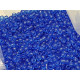 Seed Beads, Glass, 4mm, 6/0, transparent, round, blue, 10g bag