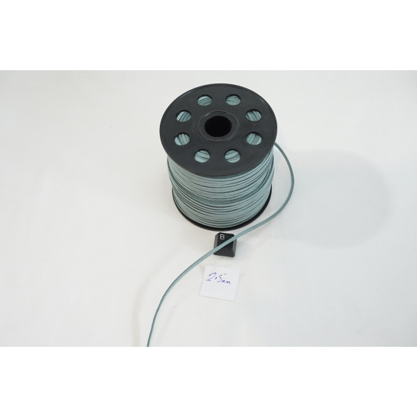 Faux Suede cord, Cadet Blue, 2.5mm wide, per metre