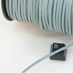 Faux Suede cord, Cadet Blue, 2.5mm wide, per metre
