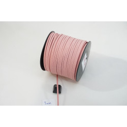 Faux Suede cord, 3mm wide, Desert Rose, per metre