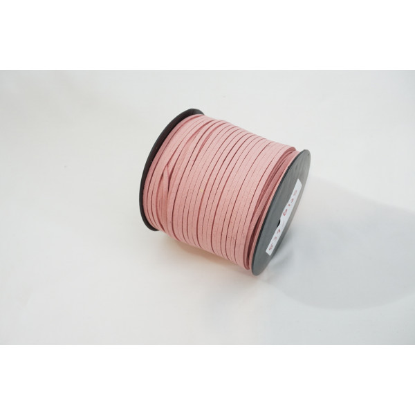 Faux Suede cord, 3mm wide, Desert Rose, per metre