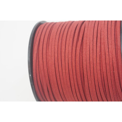 Faux Suede cord, Light Coral, 2.5mm wide, per metre