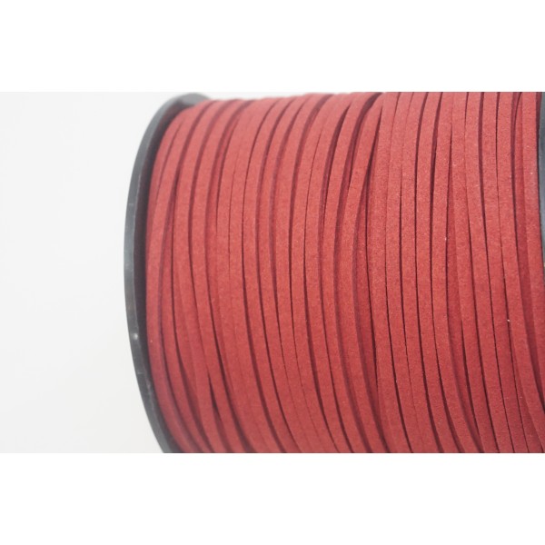 Faux Suede cord, Light Coral, 2.5mm wide, per metre