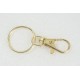 37mm Lobster Clasp with Split Ring Set, gilt plate, each