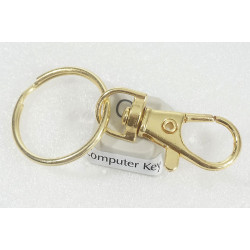 37mm Lobster Clasp with Split Ring Set, gilt plate, each