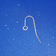 Sterling Silver French Hook Ear Wire, 15x27x0.8mm, per pair