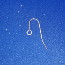 Sterling Silver French Hook Ear Wire, 15x27x0.8mm, per pair