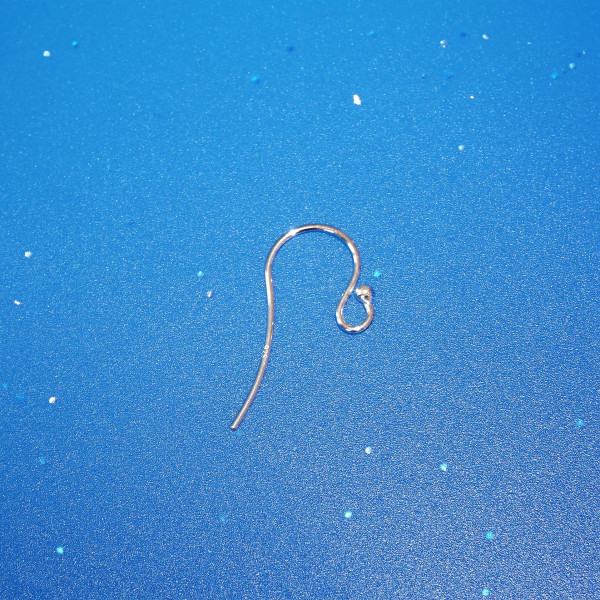 Sterling Silver French Hook Ear Wire, with 2.0mm ball, per pair