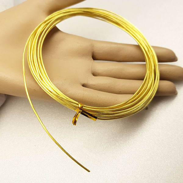 Craft Wire: Brass wire 1.2mm x 5M, coated, semi-soft