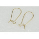 Small-Med Kidney Wires, 25mm, gold plate, per pair