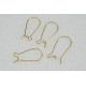 Small-Med Kidney Wires, 25mm, gold plate, per pair