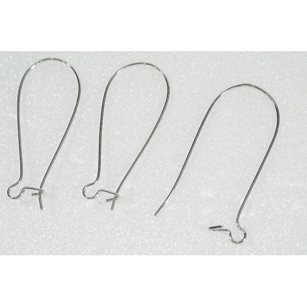 Large Kidney Wires, 38mm, NF nickel colour, per pair