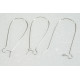 Large Kidney Wires, 38mm, NF silver plate, per pair